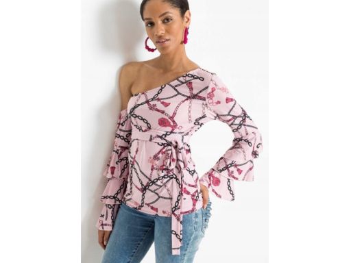 B.P.C bluzka wzorzysta na jedno ramię r.36/38