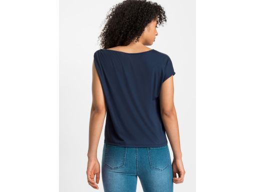 B.P.C t-shirt granatowy asymetryczny r.36/38