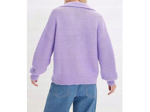 B.P.C fioletowy sweter z kołnierzykiem r.44/46