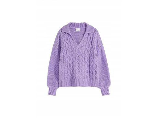 B.P.C fioletowy sweter z kołnierzykiem r.44/46