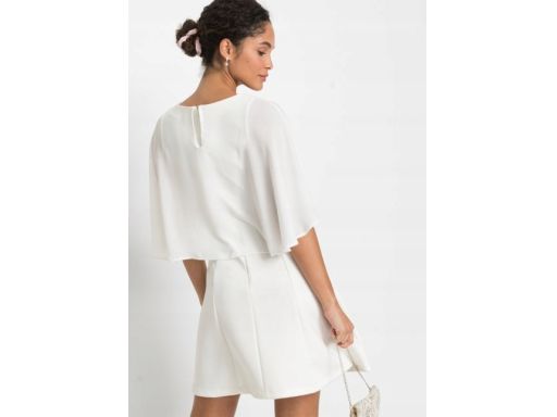 B.P.C odświętna sukienka śmietankowa 36/38.