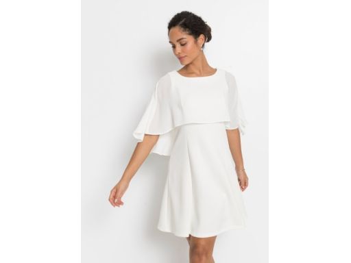 B.P.C odświętna sukienka śmietankowa 36/38.