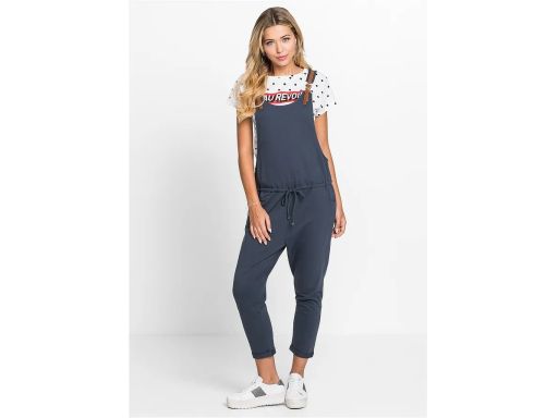 B.P.C kombinezon dżersejowy szaro-granatowy na szelki r.44/46