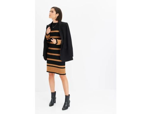 B.P.C dzianinowa sukienka ołówkowa w paski ^36/38