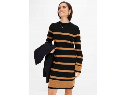 B.P.C dzianinowa sukienka ołówkowa w paski ^36/38