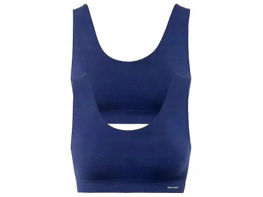 B.P.C 2-pak biustonoszy bezszwowych Feel Comfort granatowych ^L