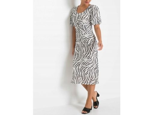 B.P.C sukienka siateczkowa midi wzory r.40/42