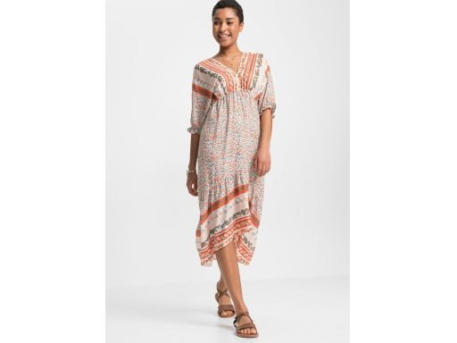 B.P.C sukienka dłuższym tyłem we wzory ^36