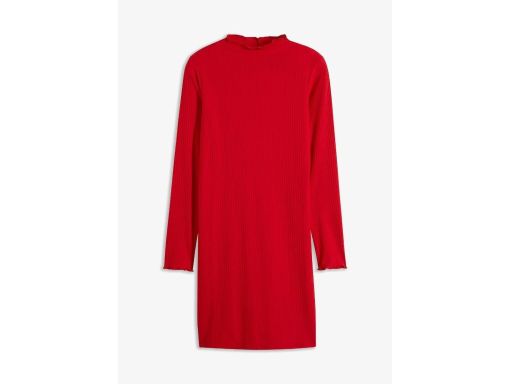 B.P.C sukienka z dżerseju w prążek czerwona 40/42.
