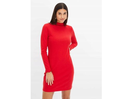 B.P.C sukienka z dżerseju w prążek czerwona 40/42.