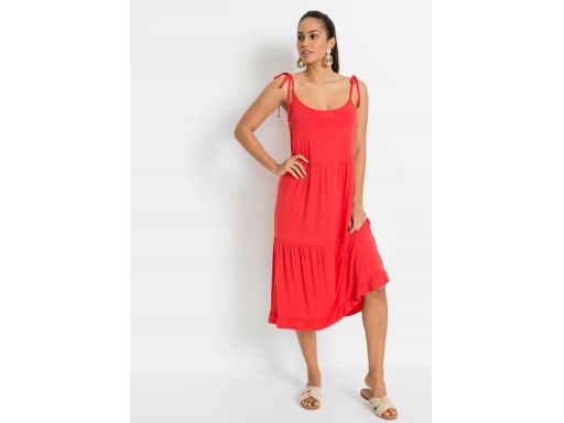 B.P.C sukienka na ramiączka z falbanami 32/34.