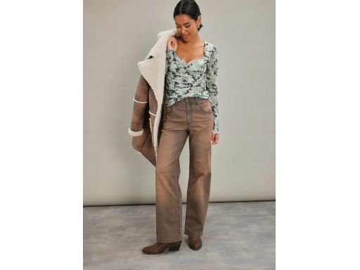 B.P.C bluzka siateczkowa zielona w roślinne wzory r.48/50