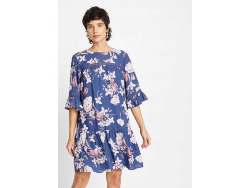 B.P.C sukienka granatowa w kwiaty 38.
