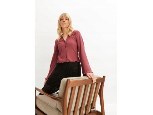 B.P.C bluzka koszulowa brudny róż krepowana r.36/38