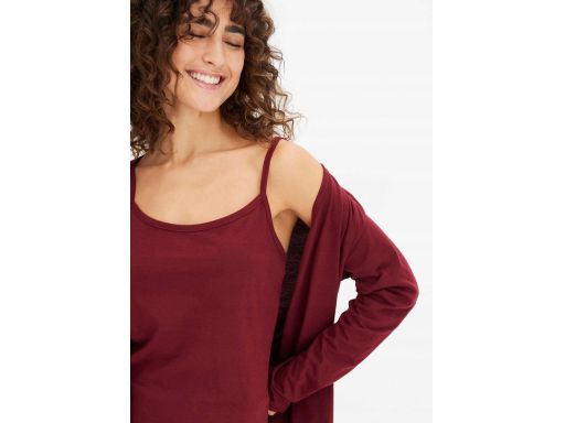 B.P.C piżama damska 3-elementowa top, bluzka kopertowa i spodnie r.52/