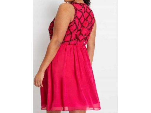 B.P.C sukienka z aplikacją różowa ^42