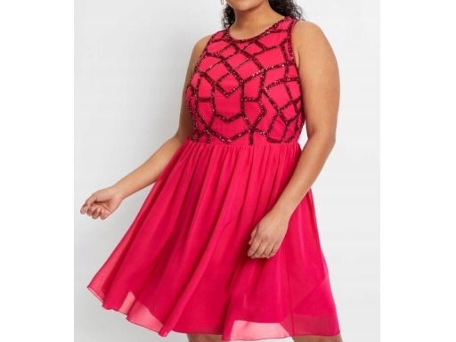 B.P.C sukienka z aplikacją różowa ^42