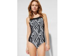 B.P.C kostium kąpielowy czarny zebra r.46