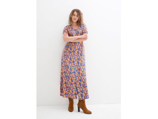B.P.C sukienka midi z guzikami kolorowa w kwiatuszki 50.