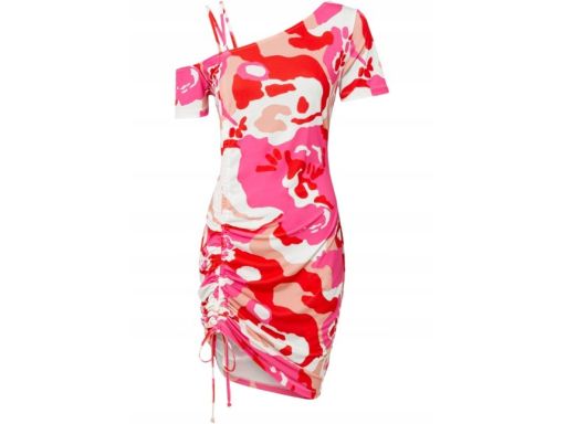 B.P.C sukienka marszczona z nadrukiem r.36/38