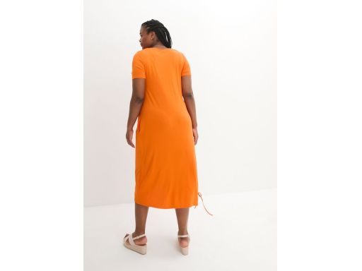 B.P.C sukienka midi shirtowa pomarańczowa z kieszeniami r.48/50