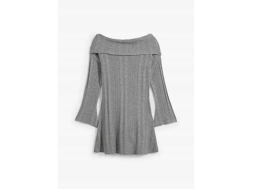 B.P.C szara sukienka mini dzianinowa carmen r.40/42