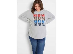 B.P.C miękka bluza ciążowa z nadrukiem ^40/42