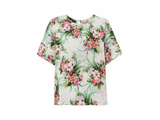 B.P.C bluzka wielokolorowa w kwiaty zielona 40.
