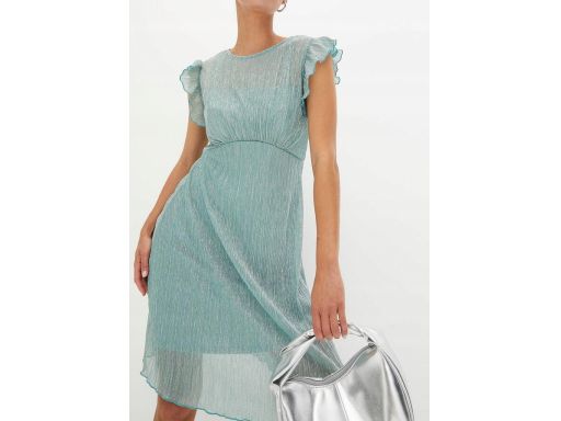 B.P.C sukienka miętowa z błyszczącą nitką r.40/42