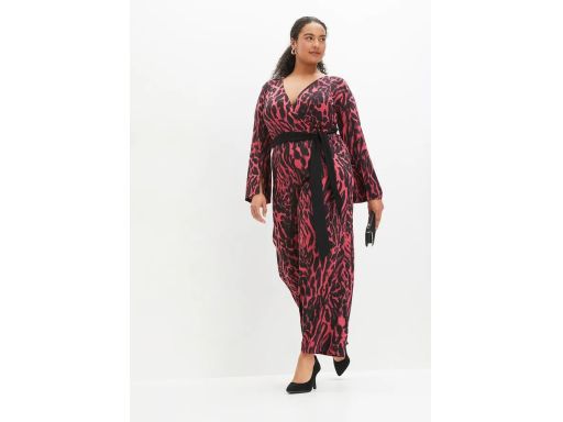 B.P.C kombinezon w cętki z wiązaniem w pasie ^36/38