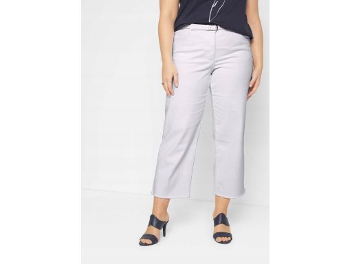B.P.C spodnie jeansy 7/8 postrzępione białe ^46