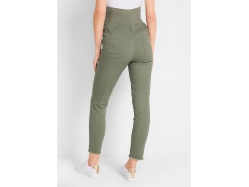 B.P.C spodnie ciążowe jeansy 7/8 postrzępione nogawki r.44