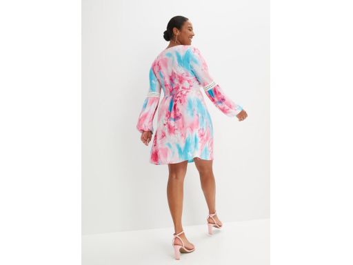 B.P.C letnia sukienka kolorowa z ażurową koronką r.48/50