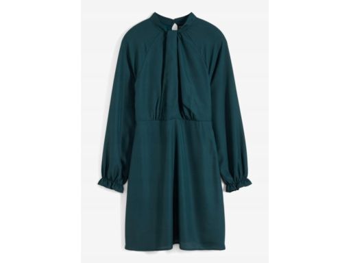 B.P.C sukienka ciemnozielona efektowna r.38