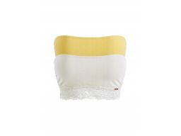 B.P.C biustonosz top opaska bandeau z koronką żółta ^48/50