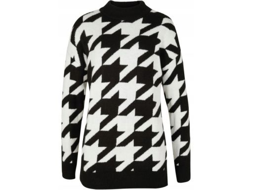 B.P.C sweter biało-czarny we wzory damski ^40/42