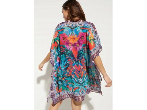 B.P.C ekskluzywna tunika plażowa z nadrukiem i cekinami 40/42.