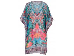 B.P.C ekskluzywna tunika plażowa z nadrukiem i cekinami 40/42.