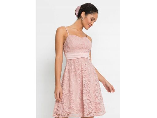 Sukienka koronkowa brudny róż r.40/42