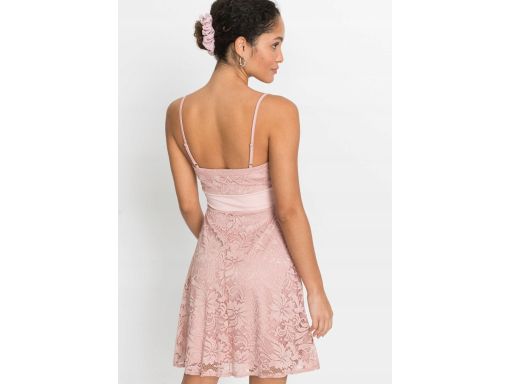 Sukienka koronkowa brudny róż r.40/42