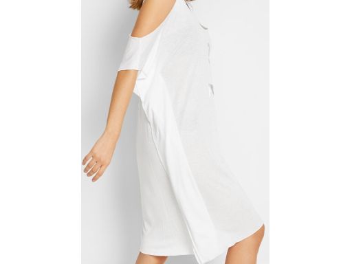 B.P.C sukienka plażowa biała wiskozowa z kotwicą r.40/42