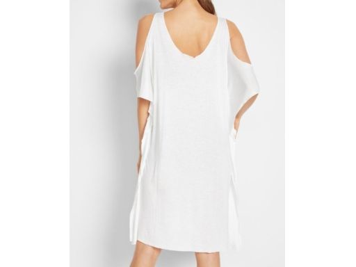 B.P.C sukienka plażowa biała wiskozowa z kotwicą r.40/42