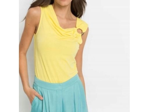 B.P.C bluzka żółta z aplikacją kółeczka r.36/38