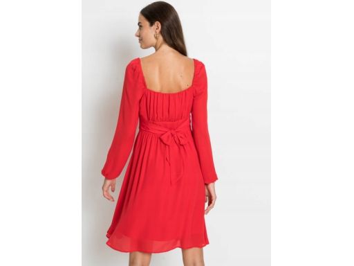 B.P.C sukienka czerwona szyfon r.36