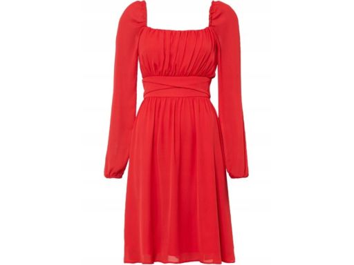 B.P.C sukienka czerwona szyfon r.36