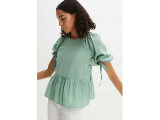 B.P.C bluzka miętowa z marszczeniem r.38