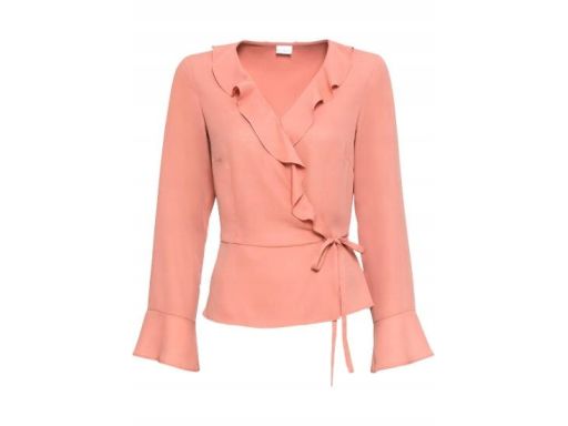 AB5148 bluzka morelowa falbanki r.36