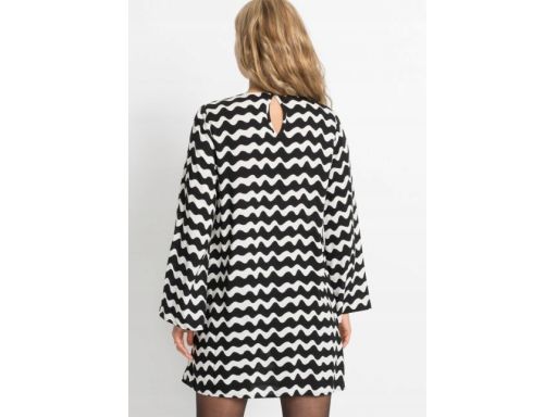 B.P.C sukienka czarno-biała we wzory r.34