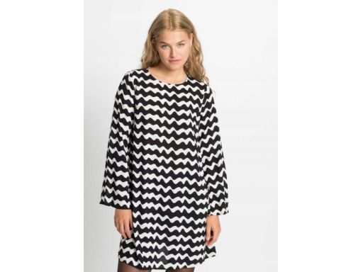 B.P.C sukienka czarno-biała we wzory r.34