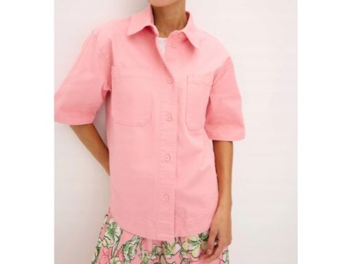 B.P.C koszulo-kurtka różowa z krótkim rękawem 48.